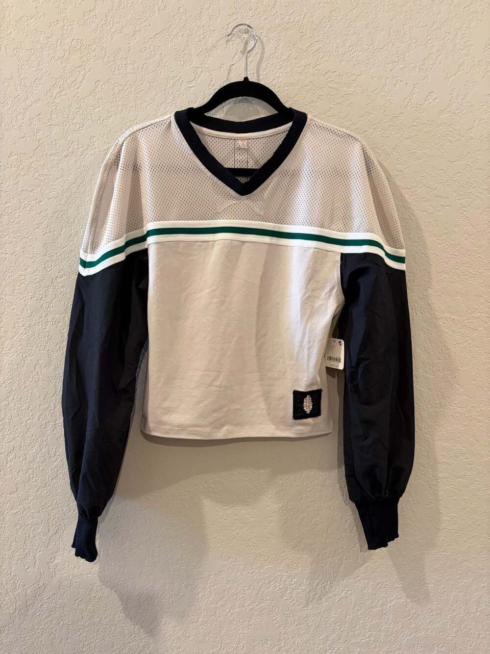 Free People Movement MVP Long Sleeve Colorblock Mesh Jersey Top